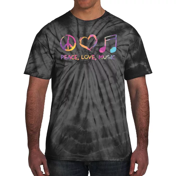 Peace Love Music Hippie Tie-Dye T-Shirt