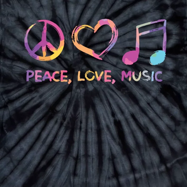 Peace Love Music Hippie Tie-Dye T-Shirt