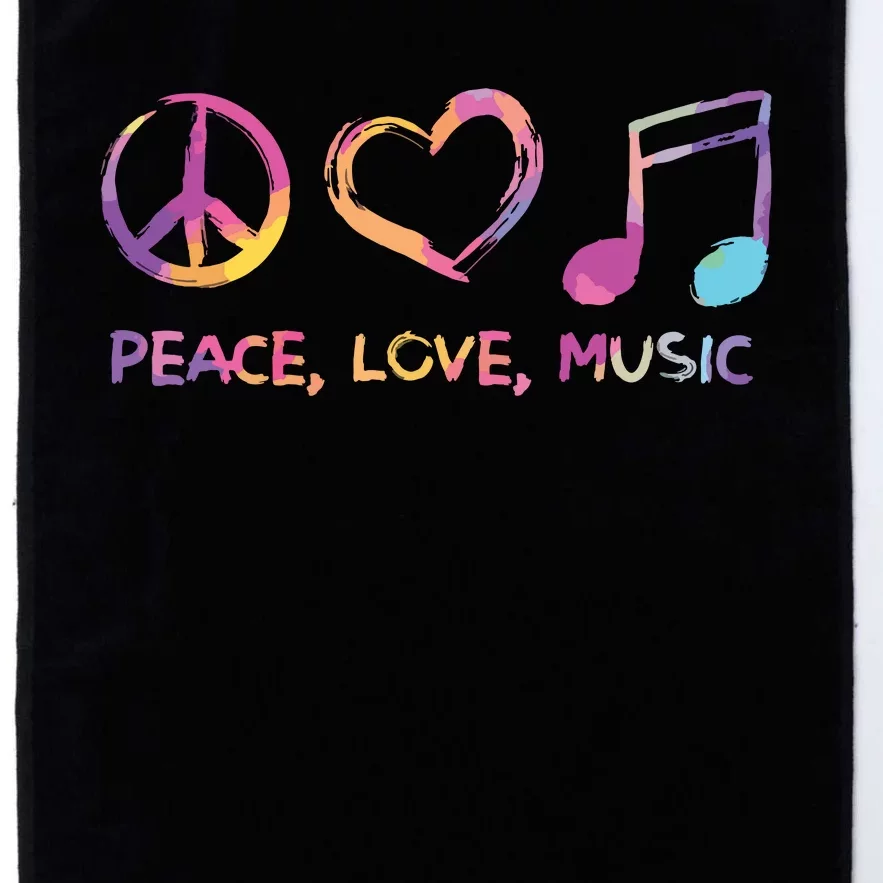 Peace Love Music Hippie Platinum Collection Golf Towel