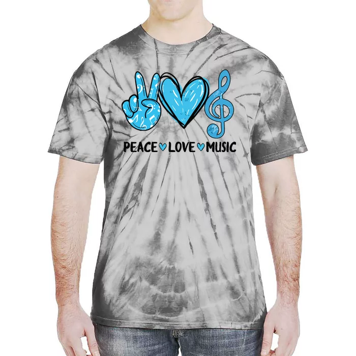 Peace Love Music Musica Note Cute Music Lovers Gifts Tie-Dye T-Shirt