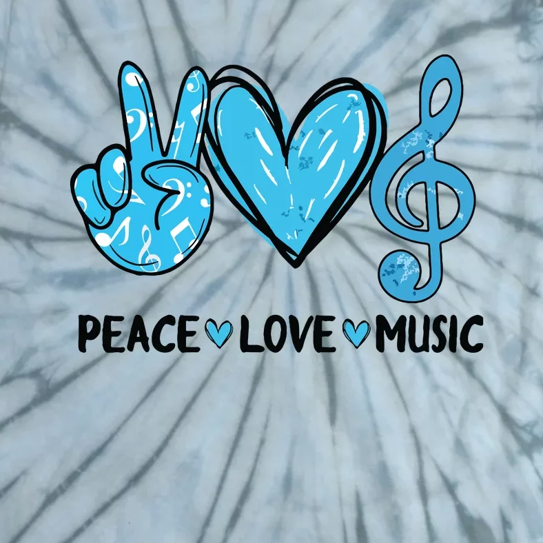 Peace Love Music Musica Note Cute Music Lovers Gifts Tie-Dye T-Shirt