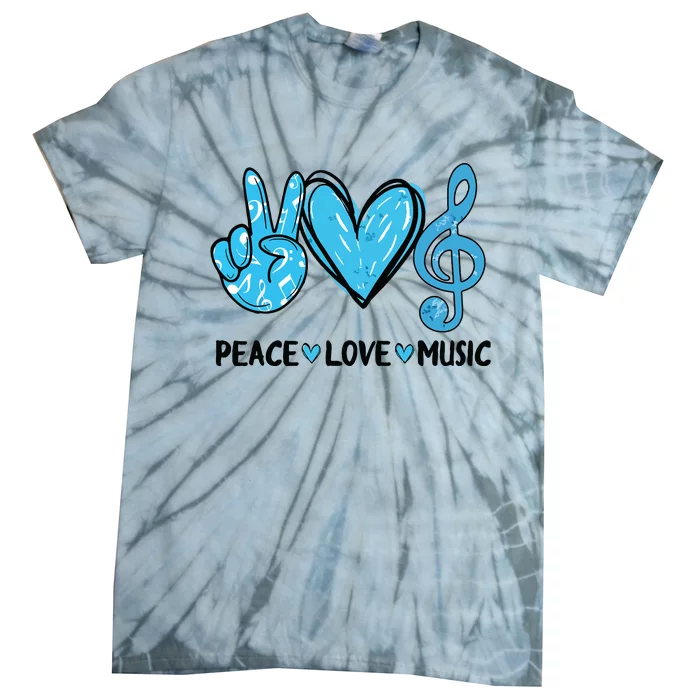 Peace Love Music Musica Note Cute Music Lovers Gifts Tie-Dye T-Shirt