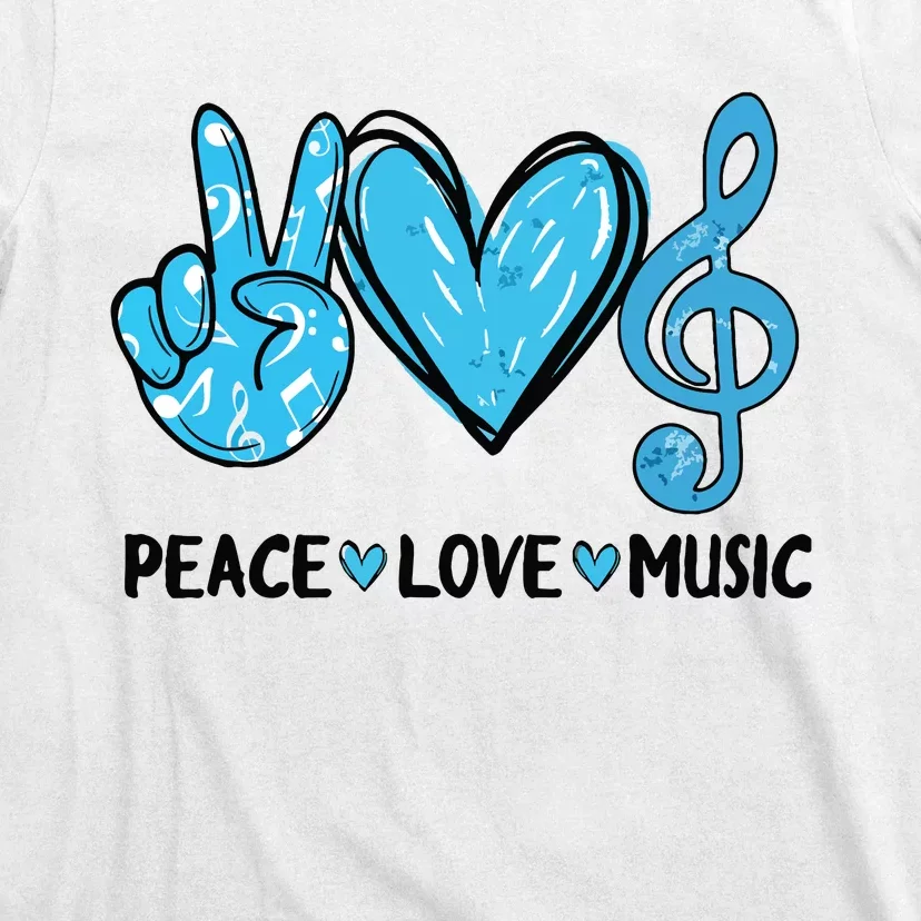 Peace Love Music Musica Note Cute Music Lovers Gifts T-Shirt