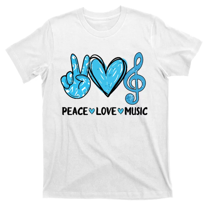 Peace Love Music Musica Note Cute Music Lovers Gifts T-Shirt