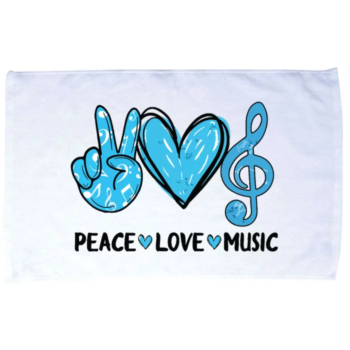 Peace Love Music Musica Note Cute Music Lovers Gifts Microfiber Hand Towel