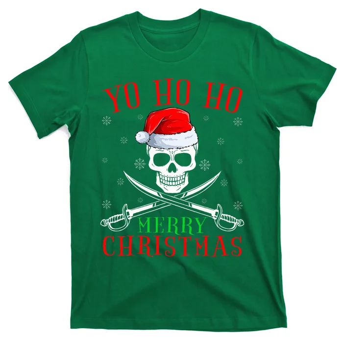 Pirate Lover Matching Santa Yo Ho Ho Pirate Merry Christmas T-Shirt