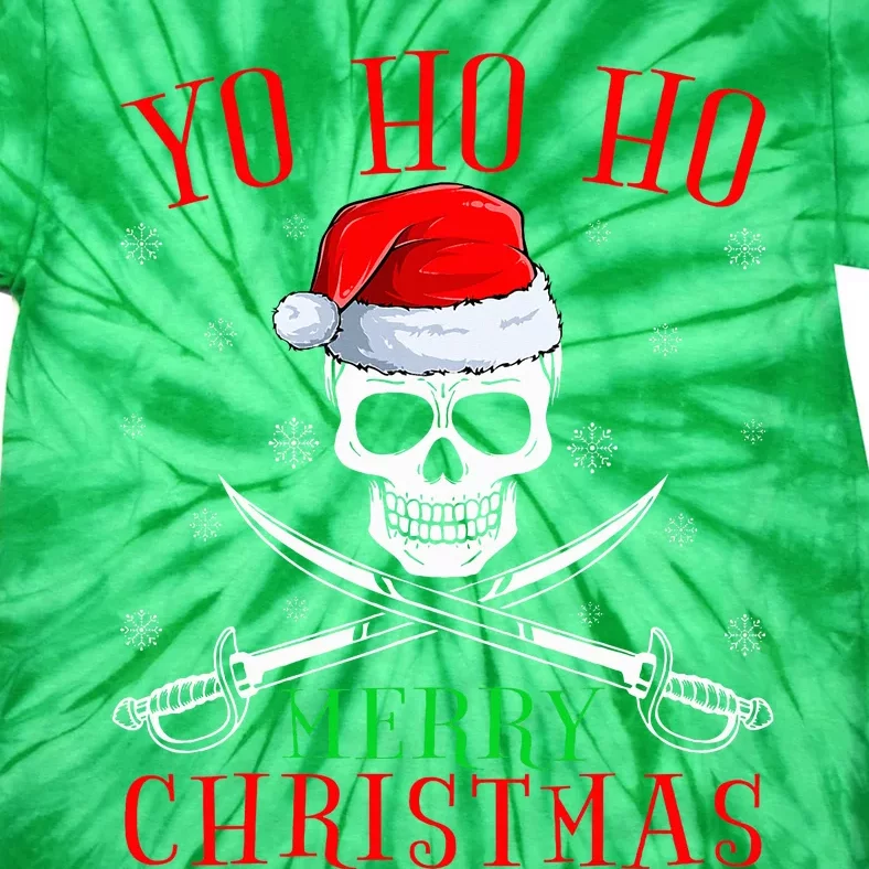 Pirate Lover Matching Santa Yo Ho Ho Pirate Merry Christmas Tie-Dye T-Shirt