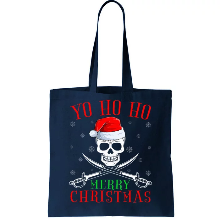 Pirate Lover Matching Santa Yo Ho Ho Pirate Merry Christmas Tote Bag