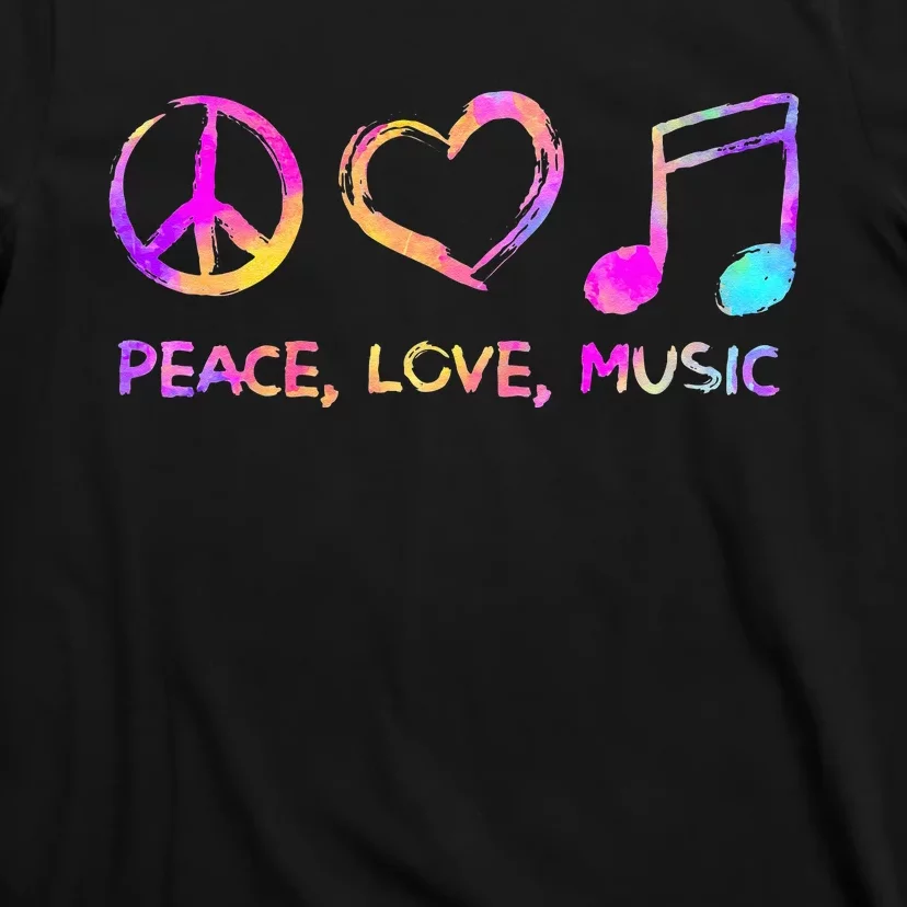 Peace Love Music Hippie T-Shirt