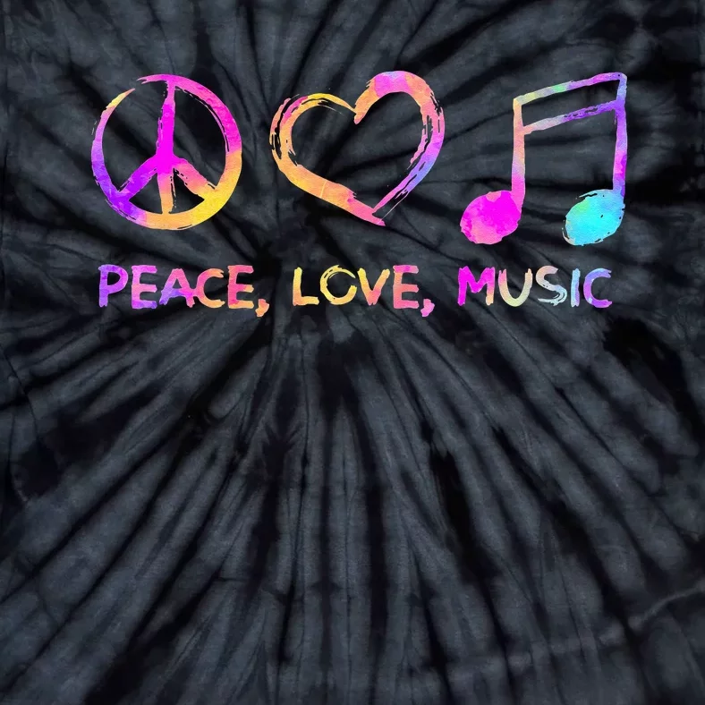 Peace Love Music Hippie Tie-Dye T-Shirt