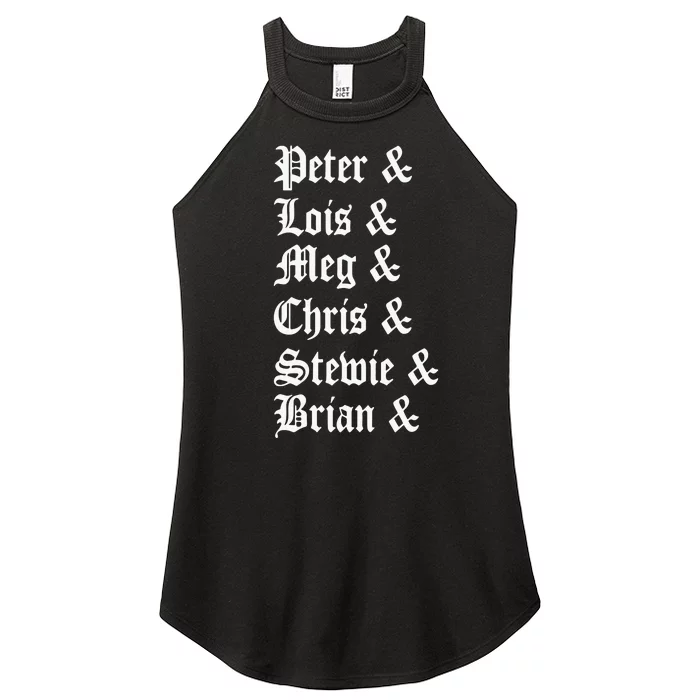 Peter Lois Meg Chris Stewie Brian Women’s Perfect Tri Rocker Tank