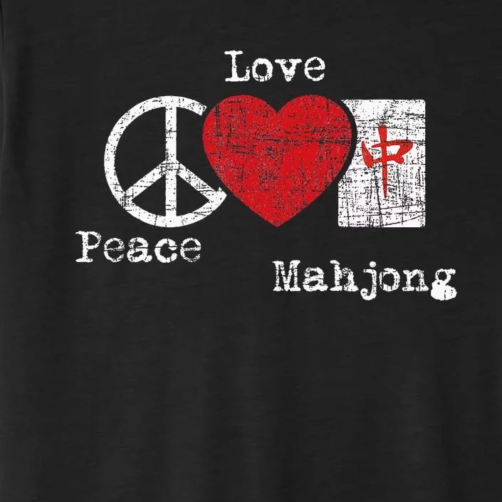 Peace Love Mahjong Gambling Casino Player Chinese Game ChromaSoft Performance T-Shirt