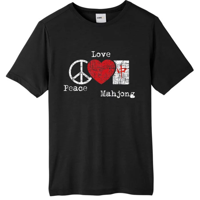 Peace Love Mahjong Gambling Casino Player Chinese Game ChromaSoft Performance T-Shirt