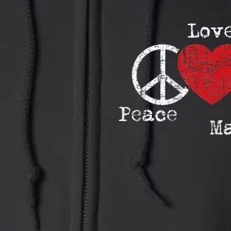 Peace Love Mahjong Gambling Casino Player Chinese Game Full Zip Hoodie