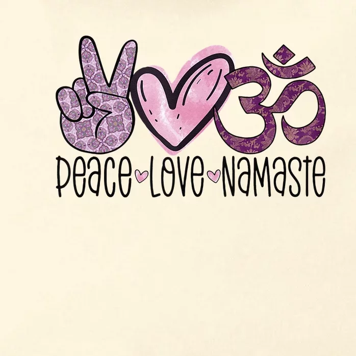 Peace Love Namaste OM Sign Mandala Hippie Yoga Lover Gift Zip Tote Bag