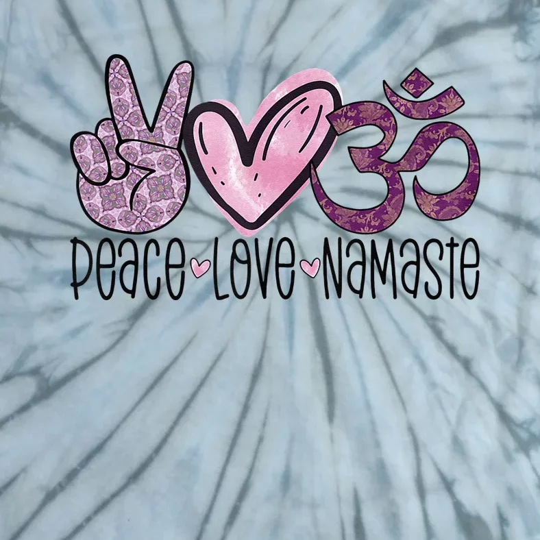 Peace Love Namaste OM Sign Mandala Hippie Yoga Lover Gift Tie-Dye T-Shirt