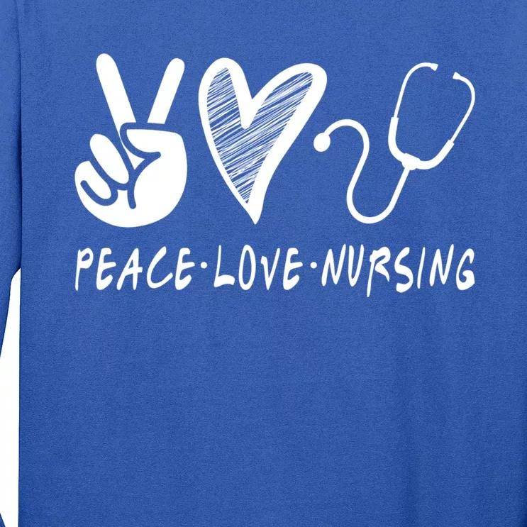 Peace Love Nursing Nurse Gift Long Sleeve Shirt