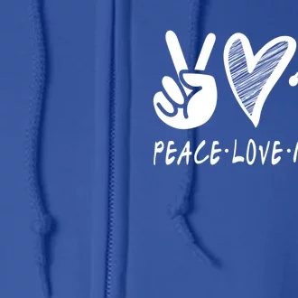 Peace Love Nursing Nurse Gift Full Zip Hoodie