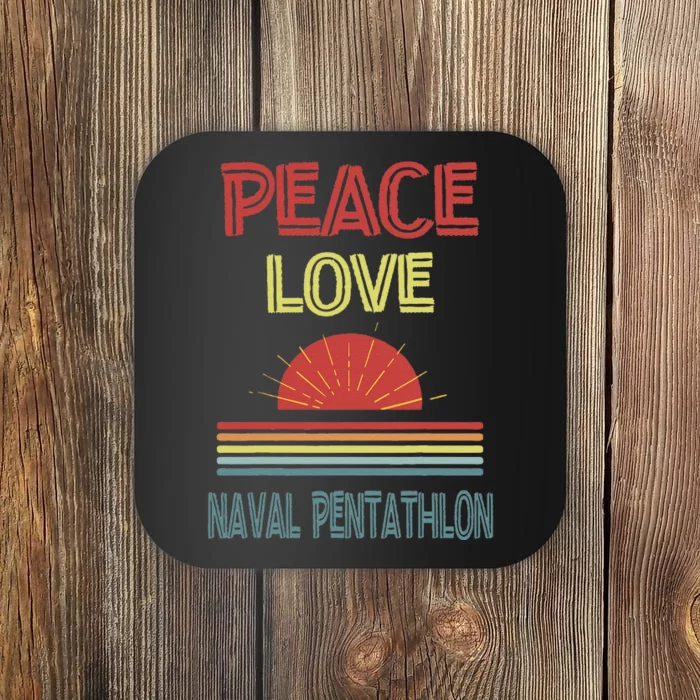 Piece Love Naval Pentathlon Funny Coaster