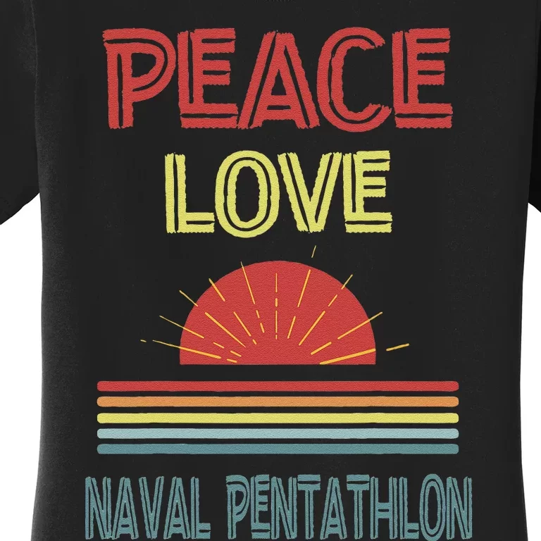 Piece Love Naval Pentathlon Funny Women's T-Shirt