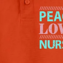 Peace Love Nursing Nurse Rn Pcw Medical Clinic Hospital Gift Dry Zone Grid Performance Polo