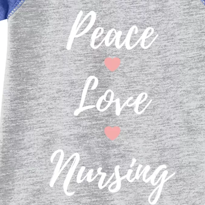 Peace Love Nursing Nurses Gift Infant Baby Jersey Bodysuit