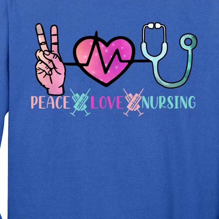 Peace Love Nursing Meaningful Gift Long Sleeve Shirt