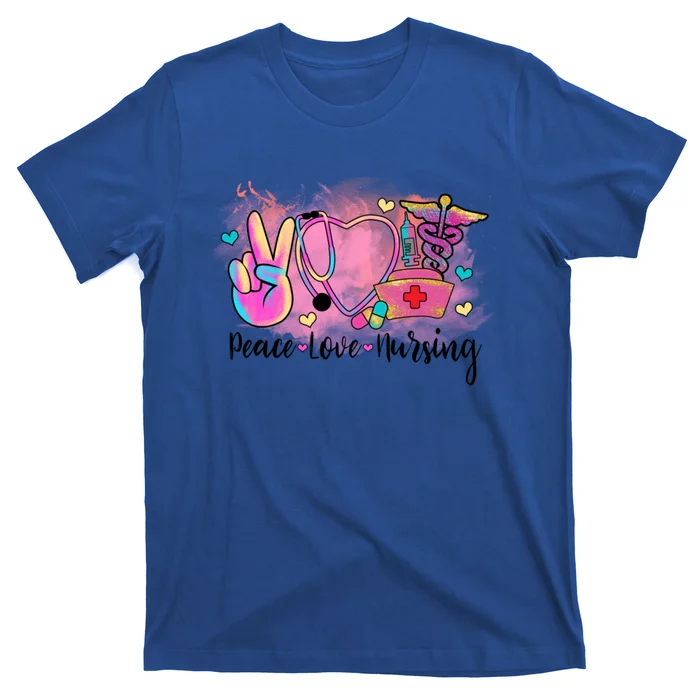 Peace Love Nursing Retro Vibe Gift T-Shirt