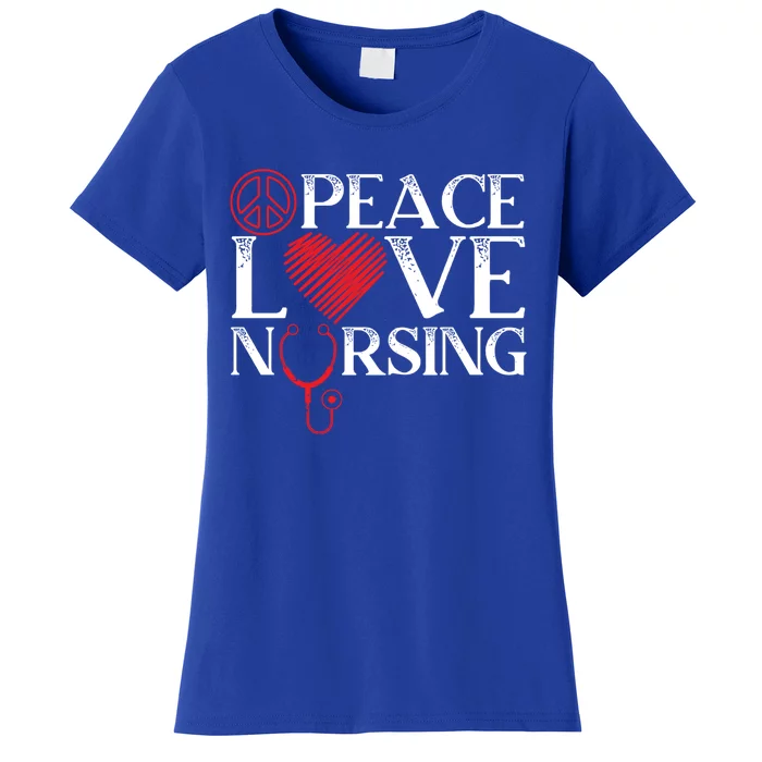 Peace Love Nursing Rn Nurse Gift Women's T-Shirt