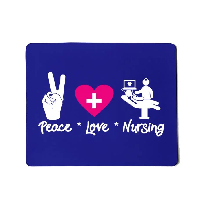 Peace Love Nursing Student School Healthcare Nurse Week Lvn Gift Mousepad