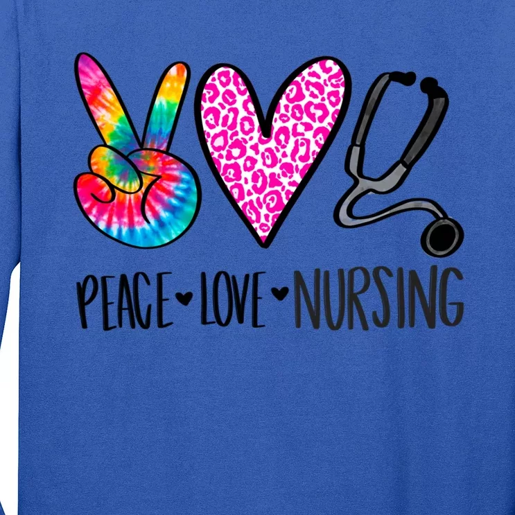 Peace Love Nursing Gift Long Sleeve Shirt