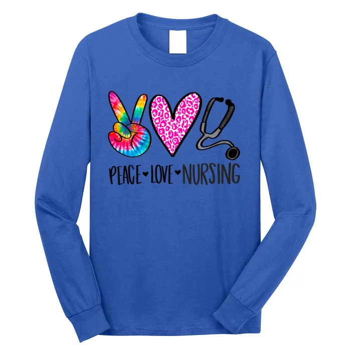 Peace Love Nursing Gift Long Sleeve Shirt