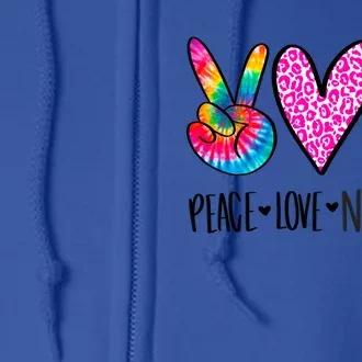 Peace Love Nursing Gift Full Zip Hoodie