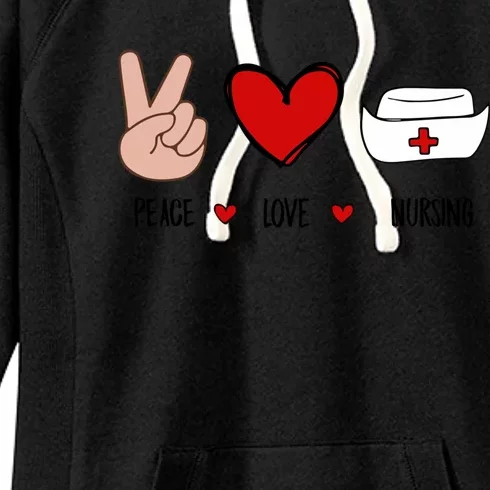 Peace Love Nursing Gift Women's Fleece Hoodie