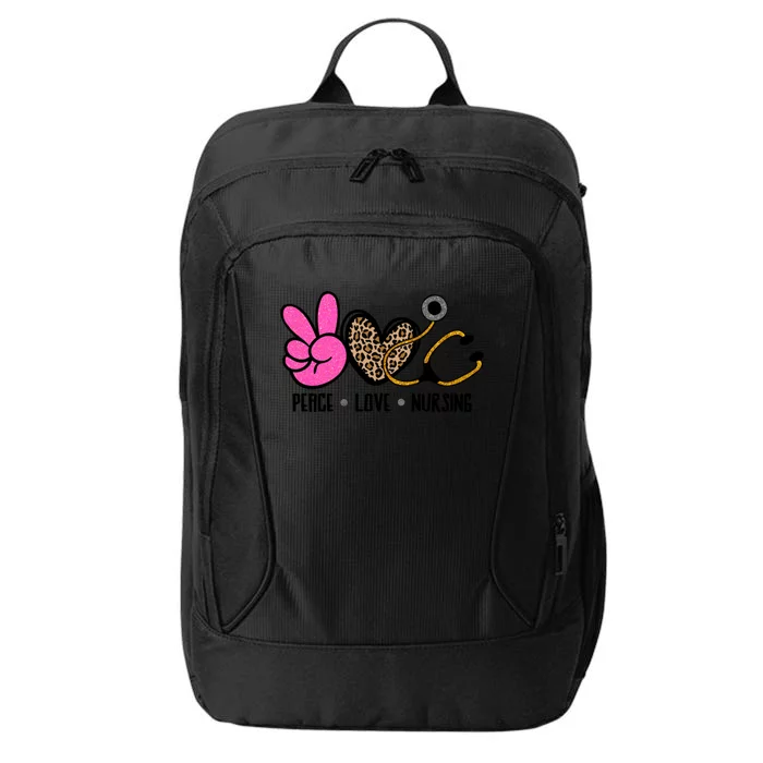 Peace Love Nursing Meaningful Gift City Backpack