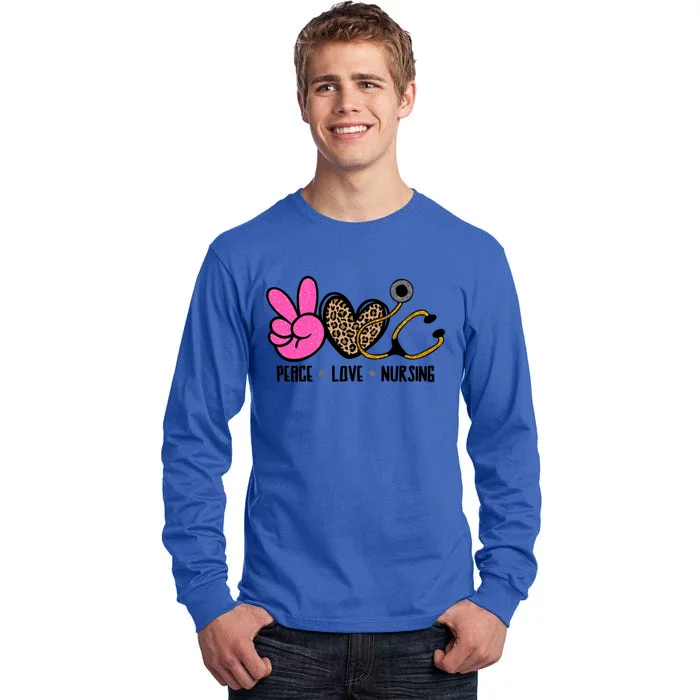 Peace Love Nursing Meaningful Gift Tall Long Sleeve T-Shirt