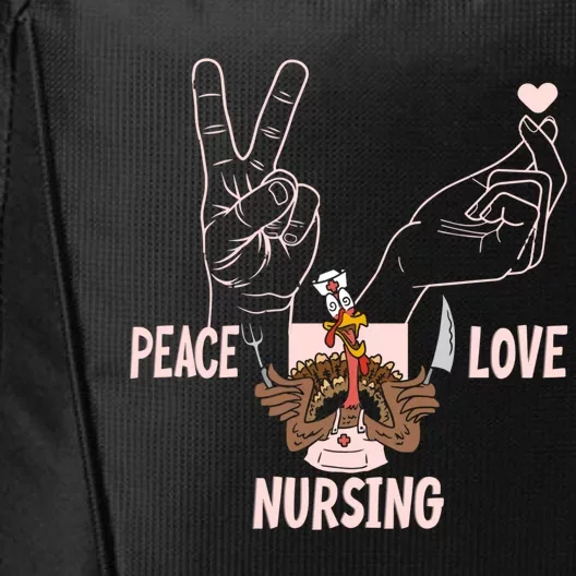 Peace Love Nursing Gift City Backpack