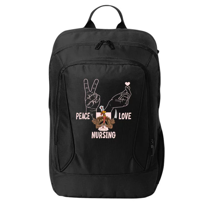 Peace Love Nursing Gift City Backpack