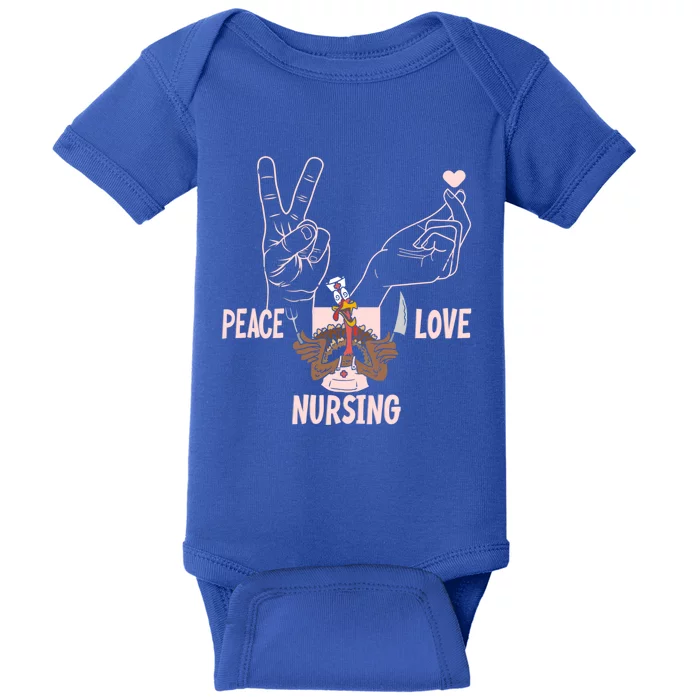 Peace Love Nursing Gift Baby Bodysuit