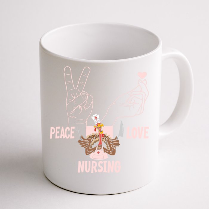 Peace Love Nursing Gift Front & Back Coffee Mug