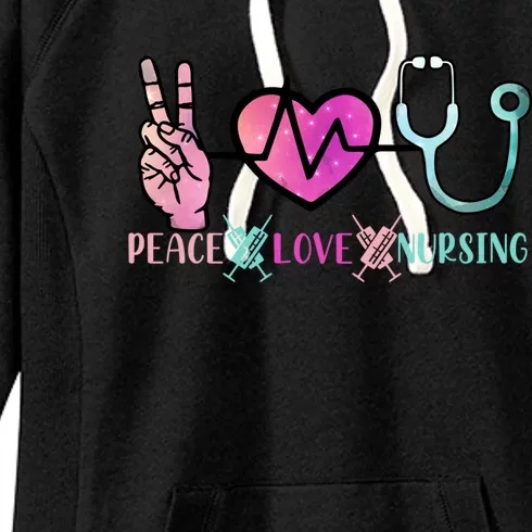 Peace Love Nursing Gift Women's Fleece Hoodie