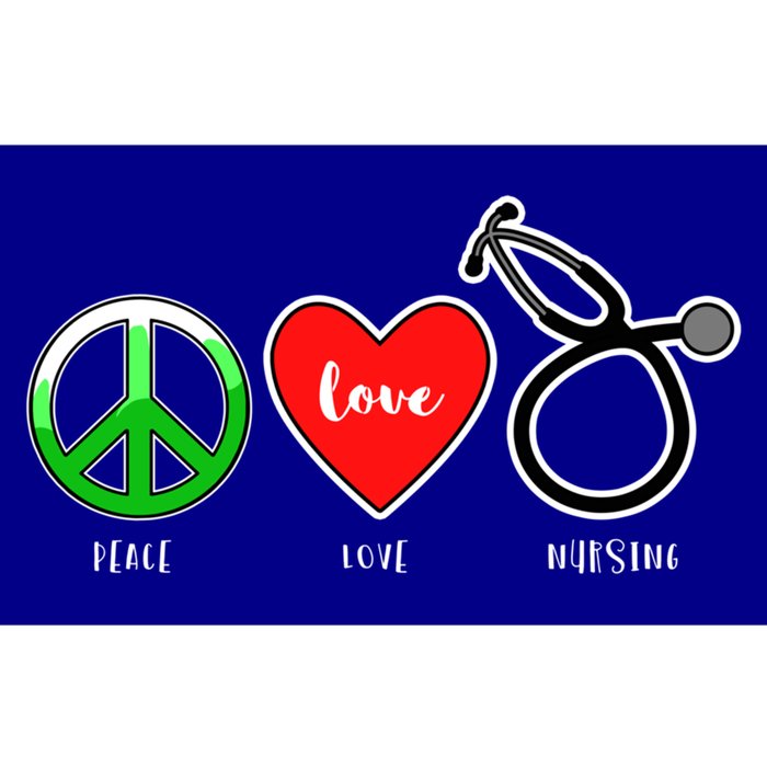 Peace Love Nursing Gift Bumper Sticker