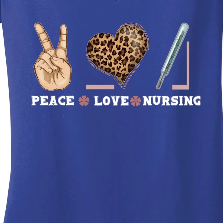 Peace Love Nursing Gift Women's V-Neck T-Shirt