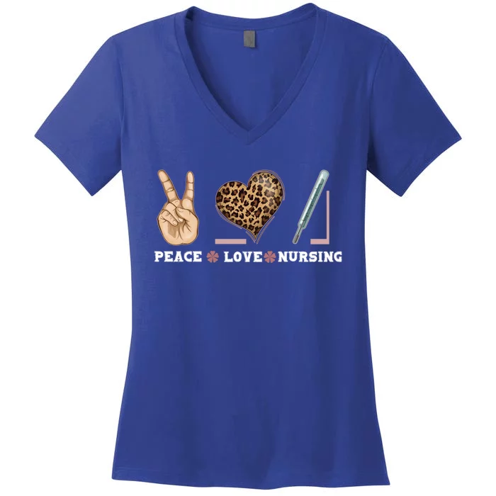 Peace Love Nursing Gift Women's V-Neck T-Shirt