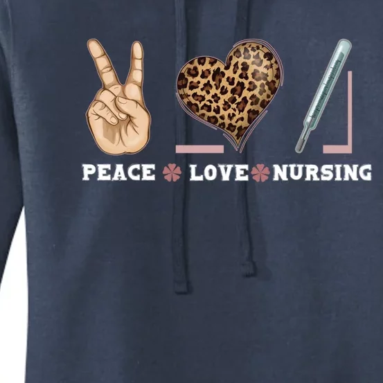 Peace Love Nursing Gift Women's Pullover Hoodie