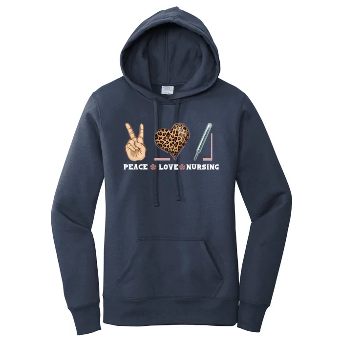 Peace Love Nursing Gift Women's Pullover Hoodie