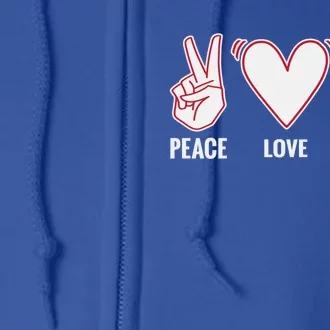 Peace Love Nursing Work Hospital Nurse Gift Full Zip Hoodie