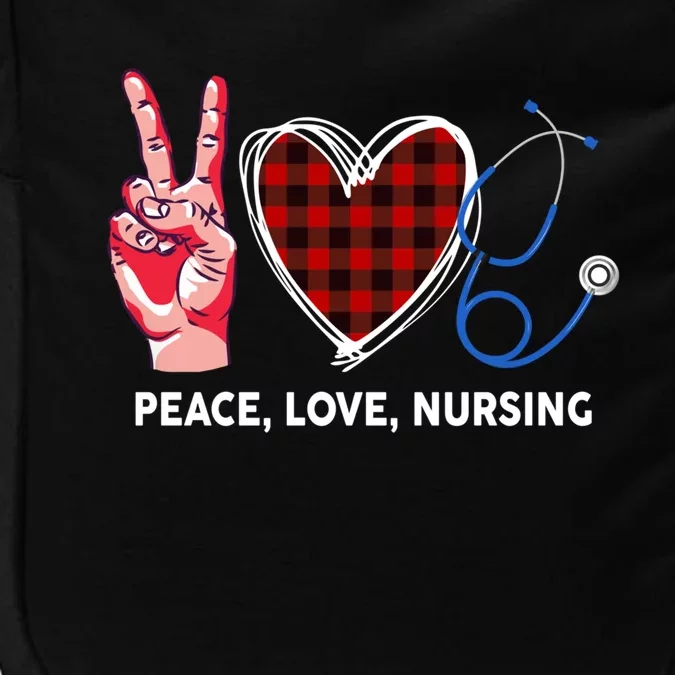 Peace Love Nursing Nurse Front Line Awareness Cool Gift Impact Tech Backpack