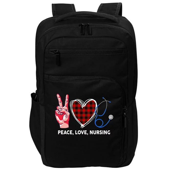 Peace Love Nursing Nurse Front Line Awareness Cool Gift Impact Tech Backpack