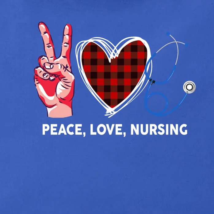 Peace Love Nursing Nurse Front Line Awareness Cool Gift Zip Tote Bag